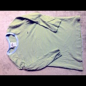 Blue and Green 3/4 Sleeve Top